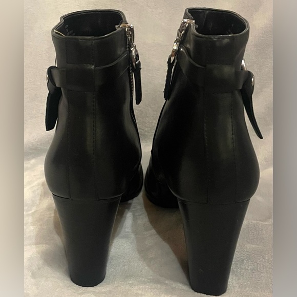 Ralph Lauren Women’s Laletta Black Leather Ankle Boots Booties Size 8 - Picture 6 of 12